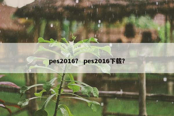 pes2016？ pes2016下载？