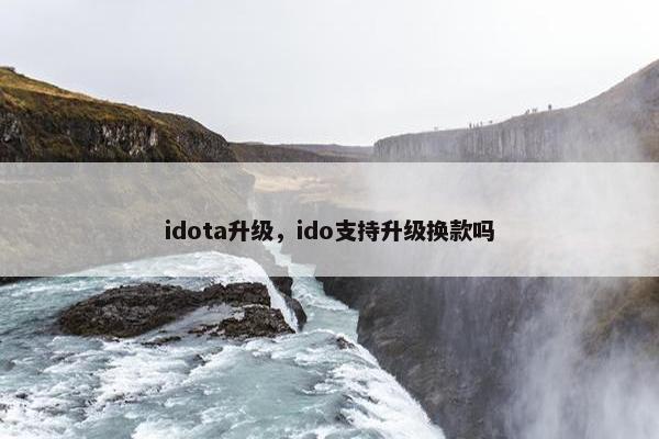 idota升级，ido支持升级换款吗