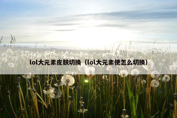 lol大元素皮肤切换（lol大元素使怎么切换）