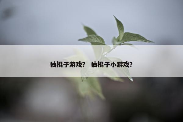 抽棍子游戏？ 抽棍子小游戏？