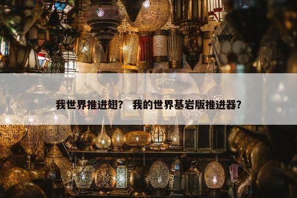 我世界推进翅？ 我的世界基岩版推进器？
