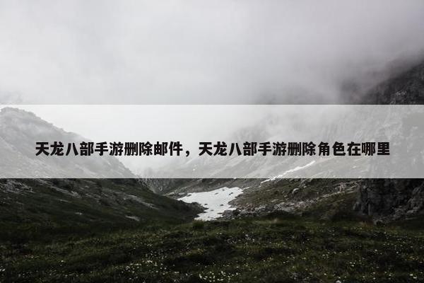 天龙八部手游删除邮件，天龙八部手游删除角色在哪里