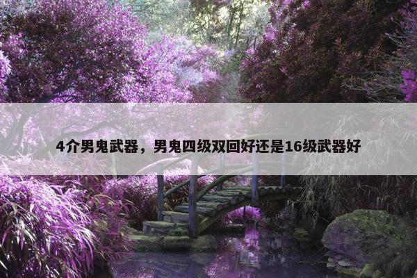 4介男鬼武器，男鬼四级双回好还是16级武器好