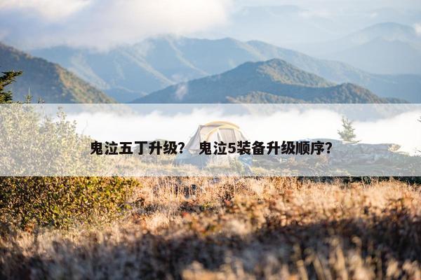 鬼泣五丁升级？ 鬼泣5装备升级顺序？