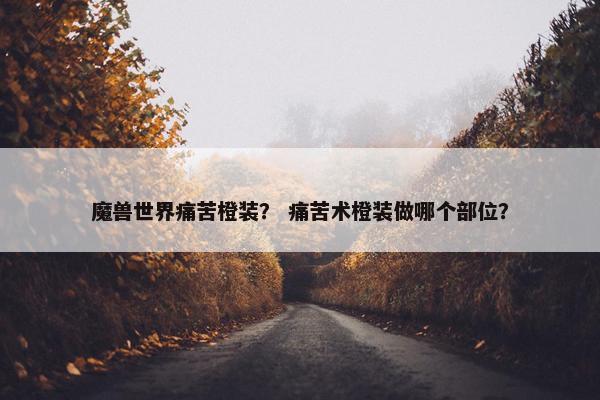 魔兽世界痛苦橙装？ 痛苦术橙装做哪个部位？