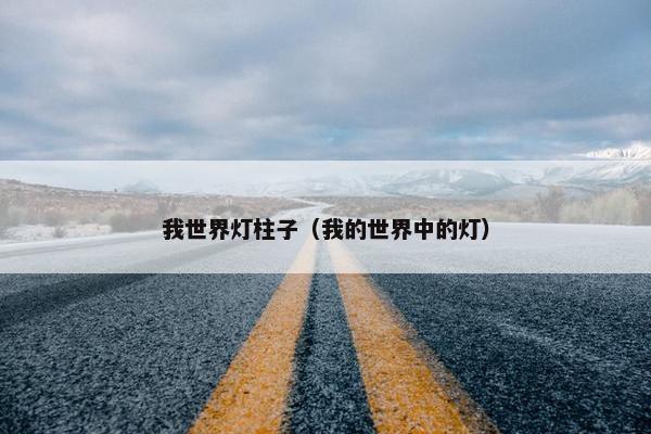 我世界灯柱子（我的世界中的灯）