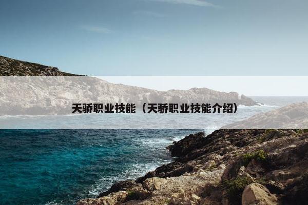 天骄职业技能（天骄职业技能介绍）