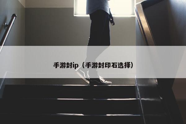 手游封ip（手游封印石选择）