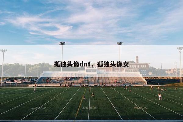 孤独头像dnf，孤独头像女
