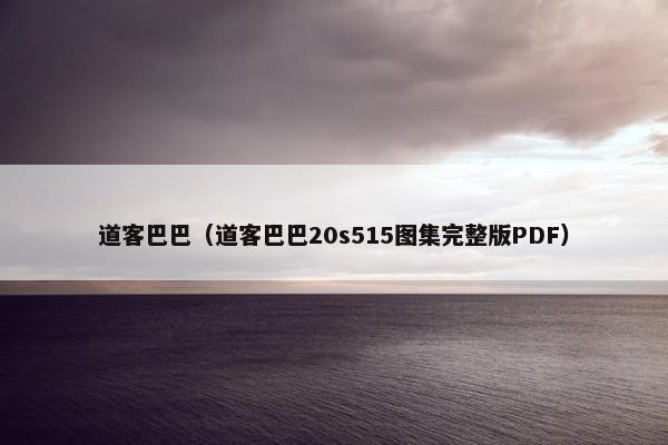 道客巴巴（道客巴巴20s515图集完整版PDF）