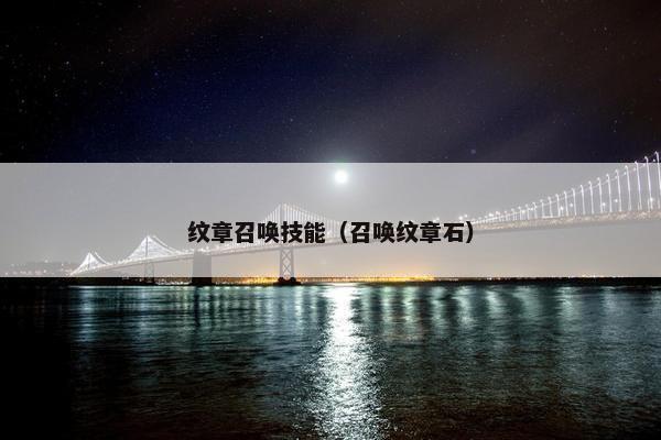 纹章召唤技能（召唤纹章石）