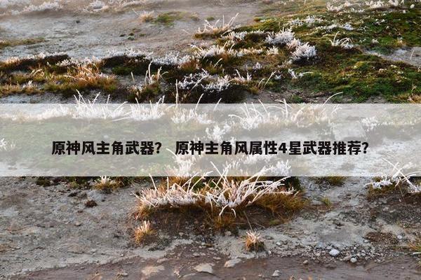 原神风主角武器？ 原神主角风属性4星武器推荐？