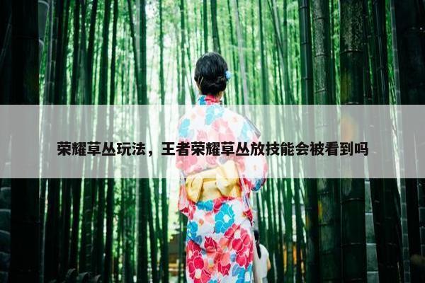 荣耀草丛玩法，王者荣耀草丛放技能会被看到吗