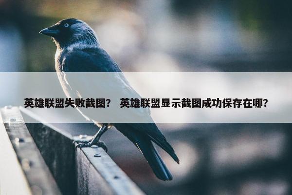英雄联盟失败截图？ 英雄联盟显示截图成功保存在哪？