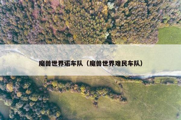 魔兽世界诺车队（魔兽世界难民车队）