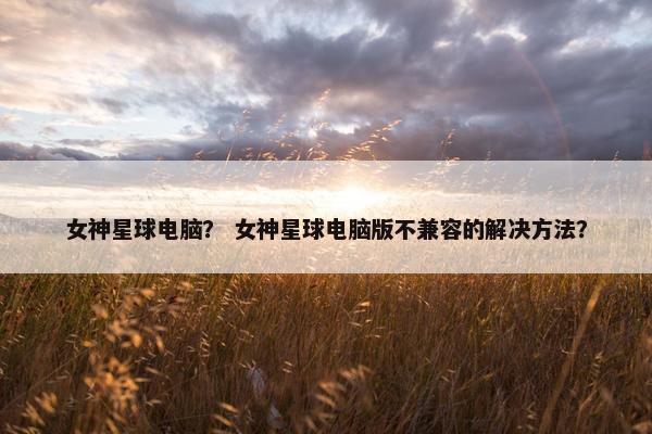 女神星球电脑？ 女神星球电脑版不兼容的解决方法？