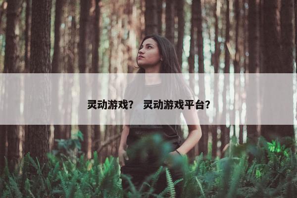 灵动游戏？ 灵动游戏平台？