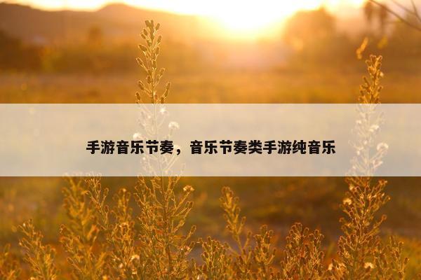 手游音乐节奏，音乐节奏类手游纯音乐