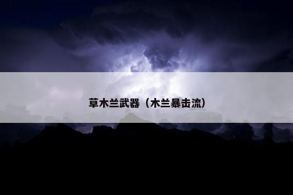 草木兰武器（木兰暴击流）