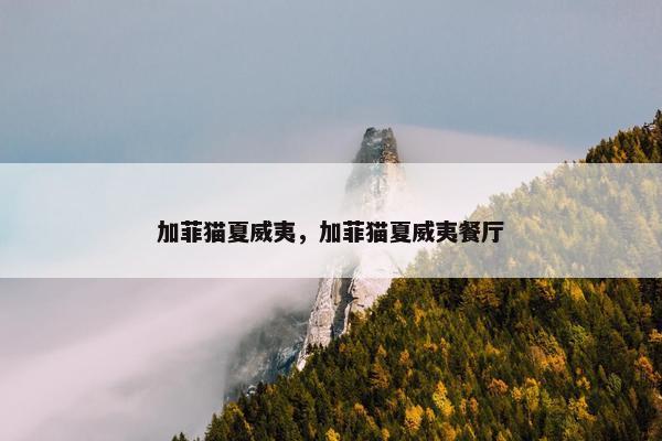 加菲猫夏威夷，加菲猫夏威夷餐厅