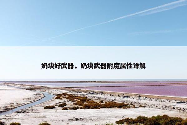 奶块好武器，奶块武器附魔属性详解