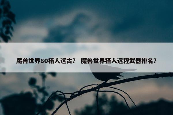 魔兽世界80猎人远古？ 魔兽世界猎人远程武器排名？