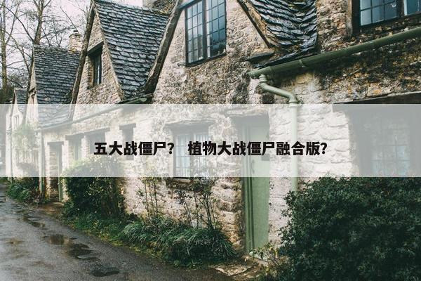 五大战僵尸？ 植物大战僵尸融合版？