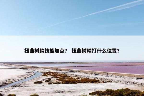 扭曲树精技能加点？ 扭曲树精打什么位置？
