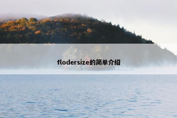 flodersize的简单介绍