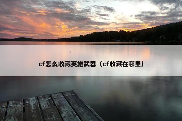 cf怎么收藏英雄武器（cf收藏在哪里）