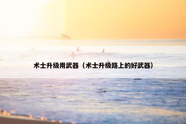 术士升级用武器（术士升级路上的好武器）