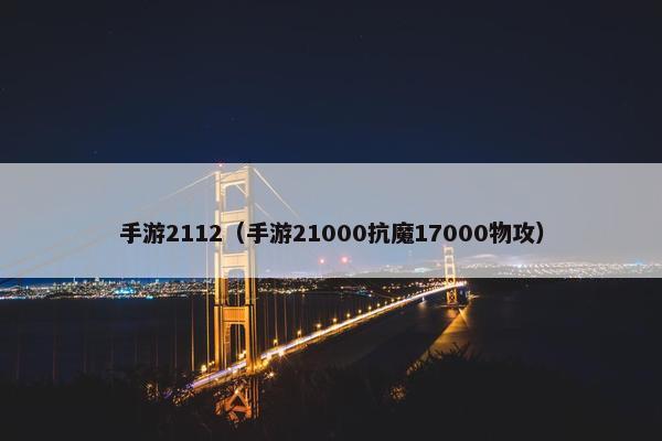 手游2112（手游21000抗魔17000物攻）