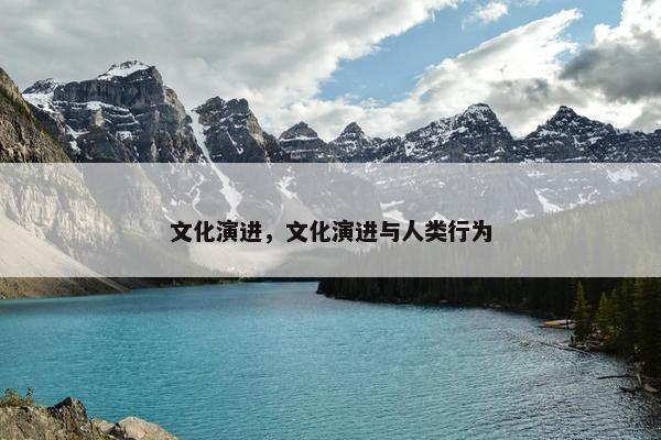 文化演进，文化演进与人类行为