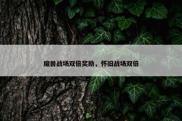 魔兽战场双倍奖励，怀旧战场双倍