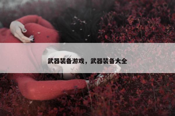武器装备游戏，武器装备大全