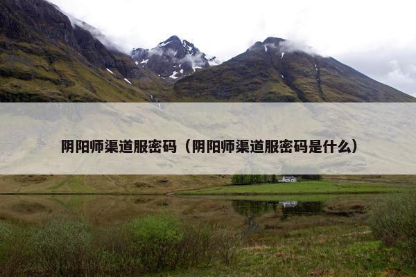 阴阳师渠道服密码（阴阳师渠道服密码是什么）