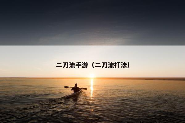 二刀流手游（二刀流打法）