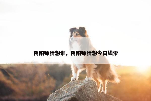 阴阳师猜想谁，阴阳师猜想今日线索