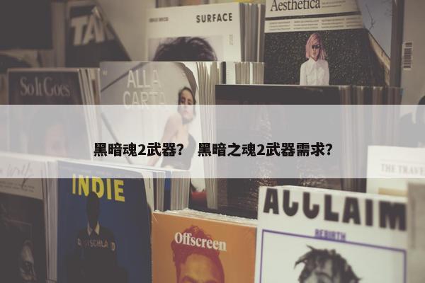 黑暗魂2武器？ 黑暗之魂2武器需求？