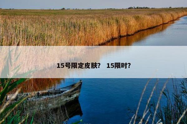 15号限定皮肤？ 15限时？